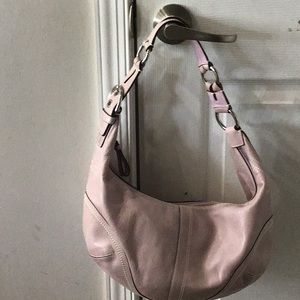 Coach Light lavender leather shoulder bag
